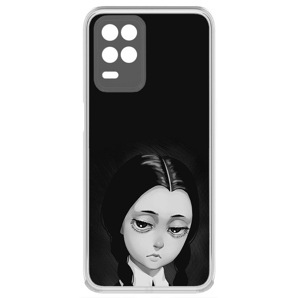 

Чехол-накладка Krutoff Clear Case Уэнсдей Аддамс - Рисованная Уэнсдей для Realme 8 5G
