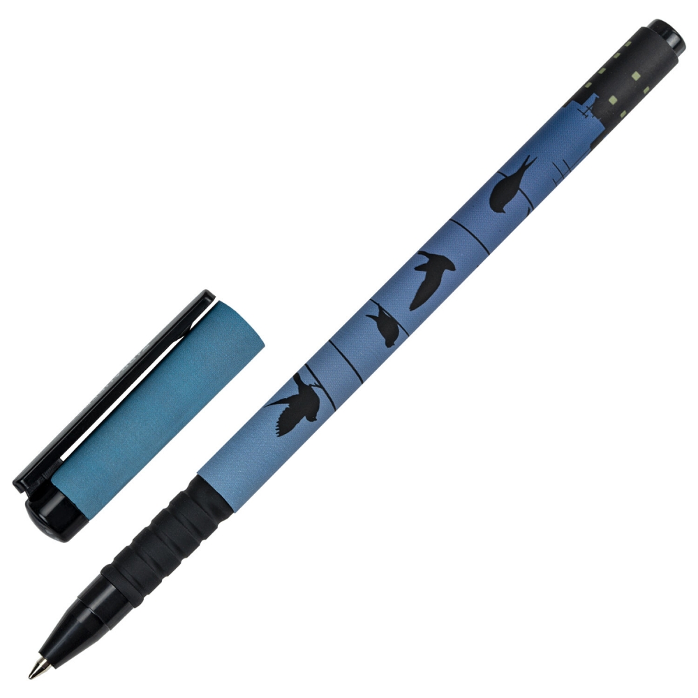 

Набор из 36 шт, Ручка шариковая Brauberg SOFT TOUCH GRIP NIGHT CITY, синяя