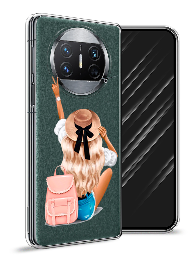 

Чехол Awog на Huawei Mate X3 "Автостопом самолетом", Бежевый;белый, 6122450-1