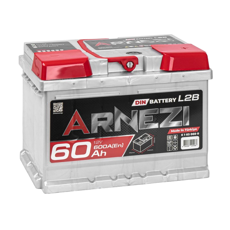 Аккумулятор ARNEZI DIN SMF 60 А/ч обратный R(+) 242x175x175 LB2 EN 600 А