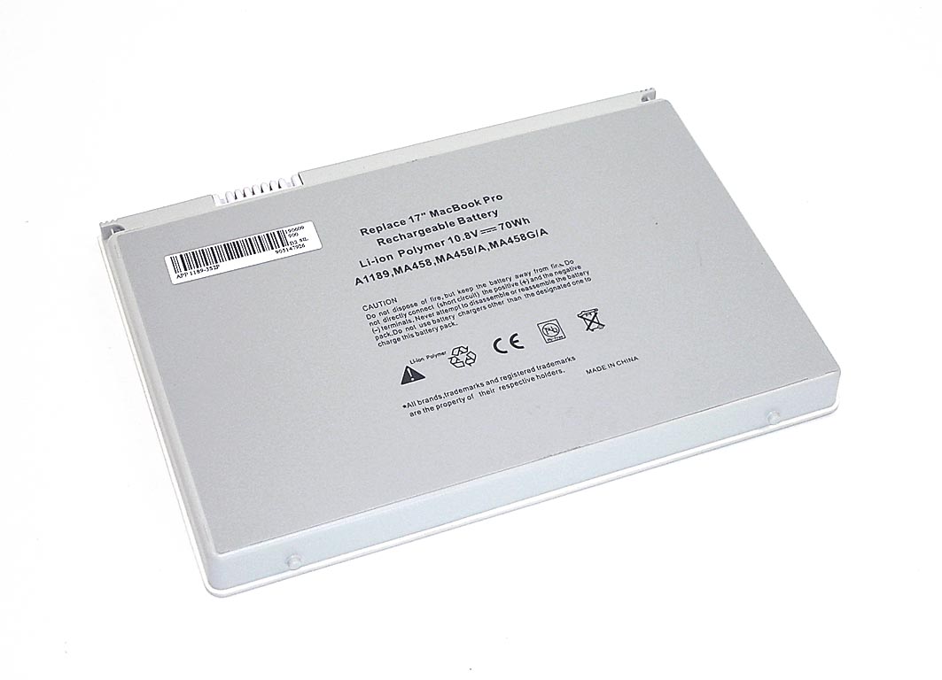 

Аккумулятор для ноутбука Apple MacBook 1189 10.8V 70Wh OEM Silver