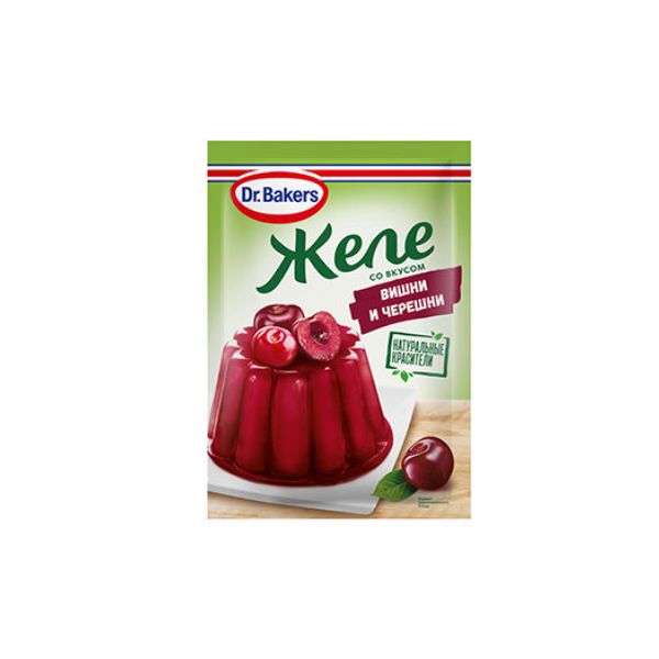 

Смесь для приготовления десерта Dr.Bakers Желе со вкусом вишни и черешни 45 г
