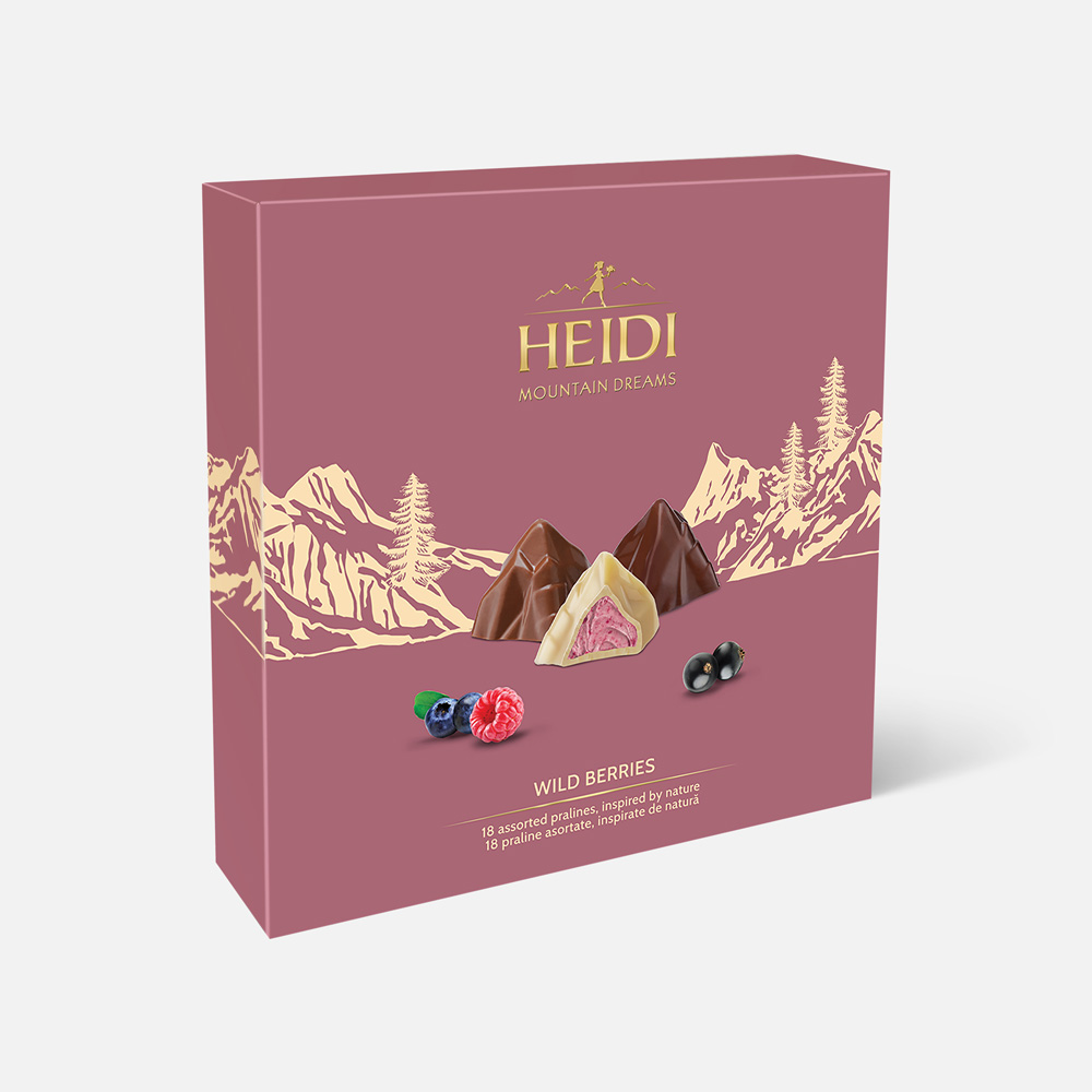 

Из Румынии: Ассорти Шоколадных конфет Heidi Mountain dreams с фруктовой начинкой, 150 г