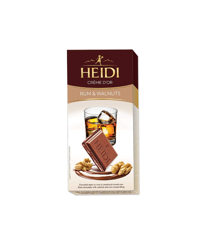 Шоколад Heidi Creamy с ромом и орехами, 90 г