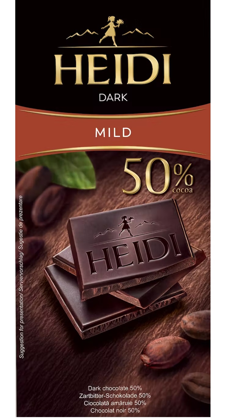 фото Шоколад heidi dark mild 50%, 80 г