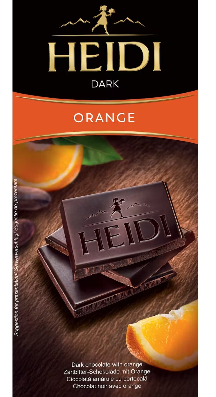 Шоколад Heidi Dark с апельсином, 80 г