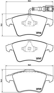 

Тормозный колодки brembo передние дисковые для Volkswagen Multivan T5 2003- P85081