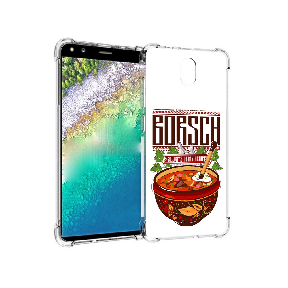 

Чехол MyPads Tocco для Nokia C01 Plus русский борщ (PT161800.114.589), Прозрачный, Tocco