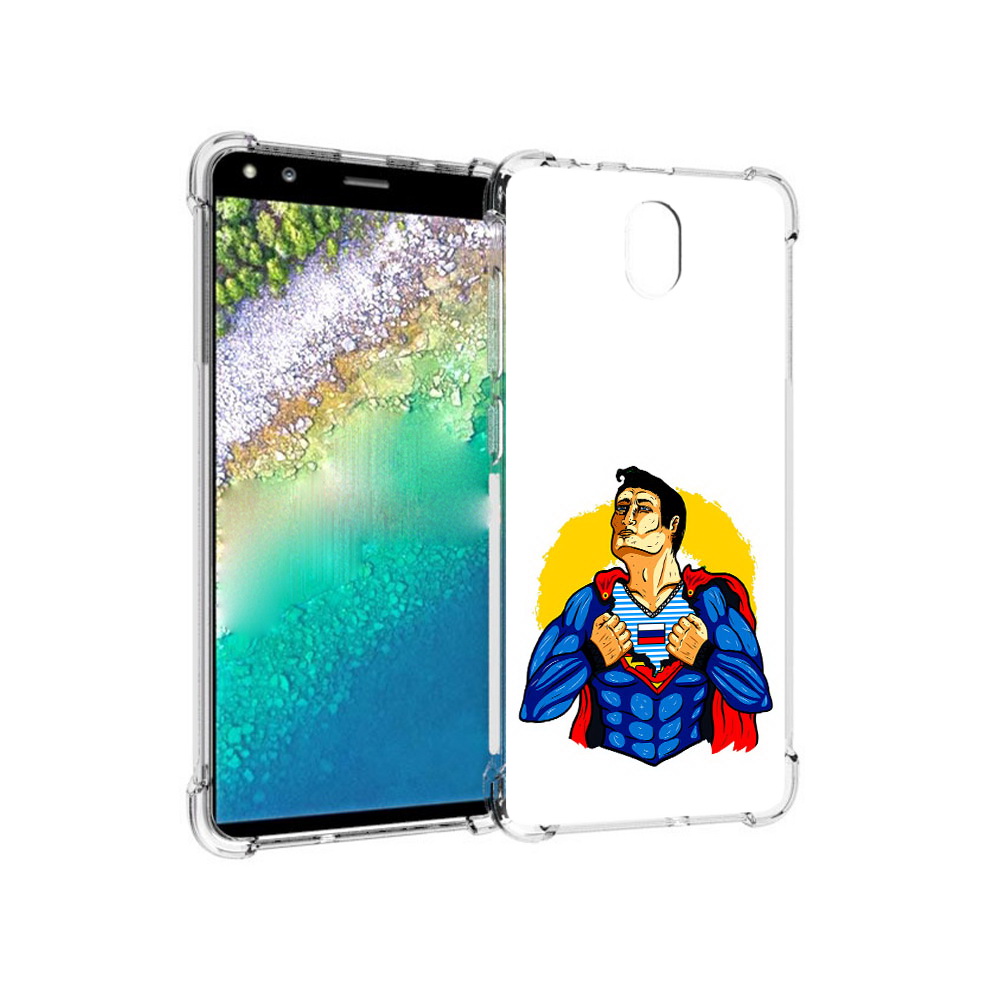 

Чехол MyPads Tocco для Nokia C01 Plus русский супермен (PT161800.114.591), Прозрачный, Tocco