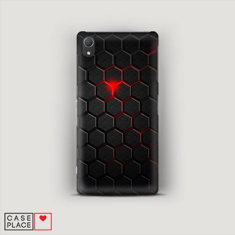 

Пластиковый чехол "Фон соты красные" на Sony Xperia Z2