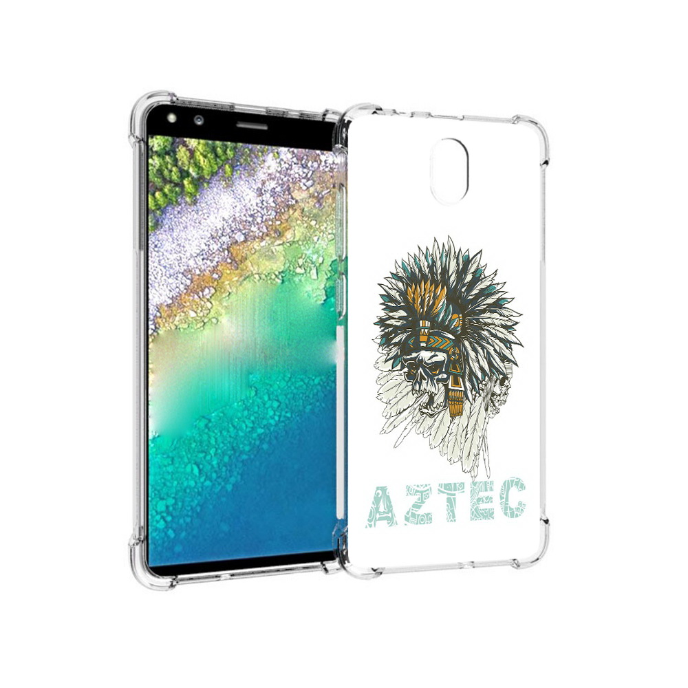 

Чехол MyPads Tocco для Nokia C01 Plus скелет индеец (PT161800.114.602), Прозрачный, Tocco