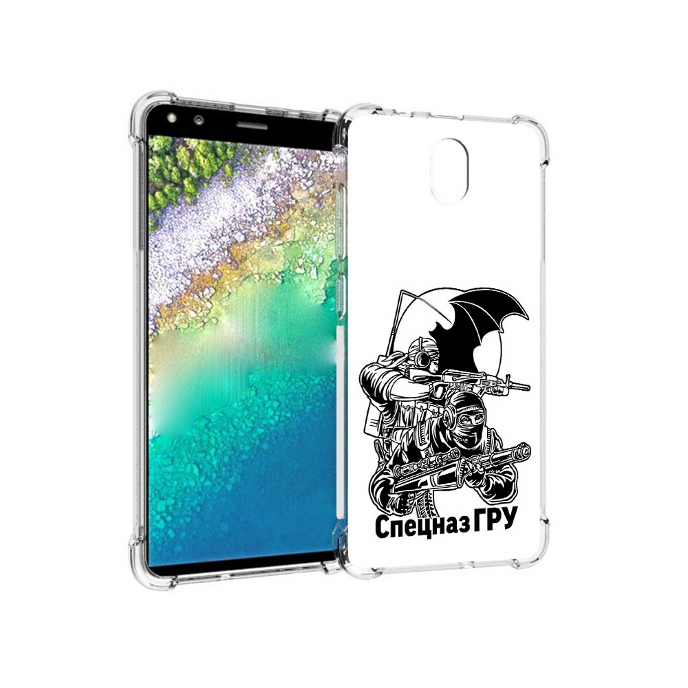 

Чехол MyPads Tocco для Nokia C01 Plus спецназ гру (PT161800.114.618), Прозрачный, Tocco