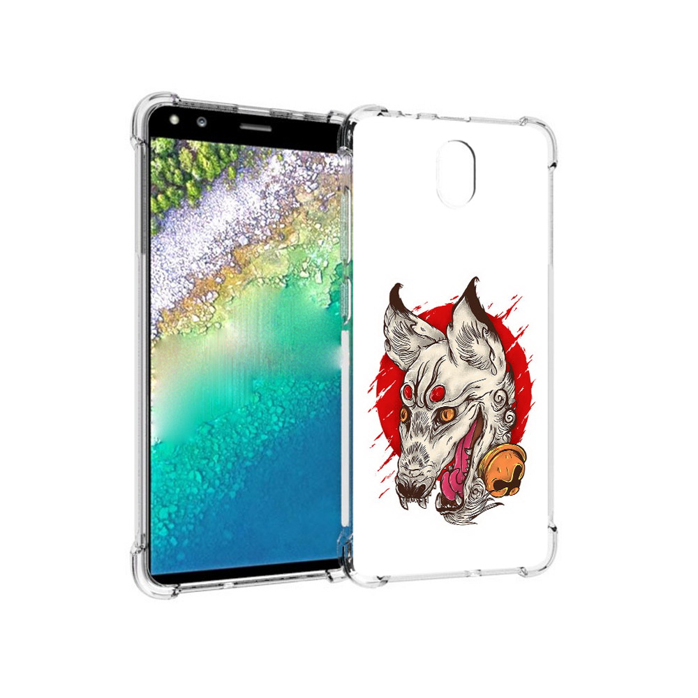 

Чехол MyPads Tocco для Nokia C01 Plus страшная собака (PT161800.114.627), Прозрачный, Tocco