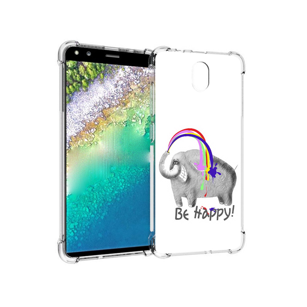 

Чехол MyPads Tocco для Nokia C01 Plus счастливый слон (PT161800.114.632), Прозрачный, Tocco