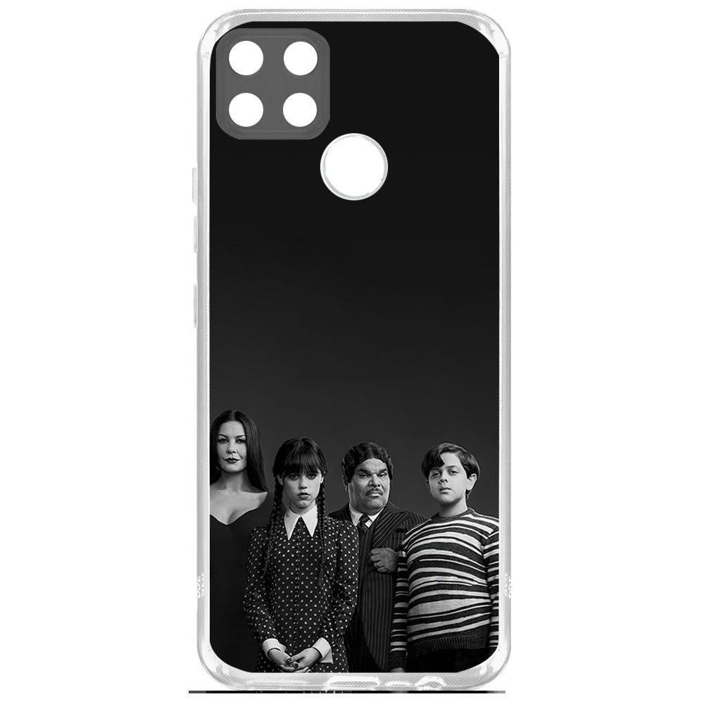 Чехол-накладка Krutoff Clear Case Уэнсдей Аддамс - Семейка Аддамс для Realme C25s