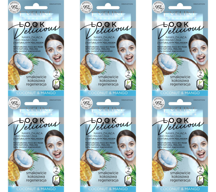 

Маска для лица Eveline Coconut & Mango Look Delicious 10 мл 6 шт