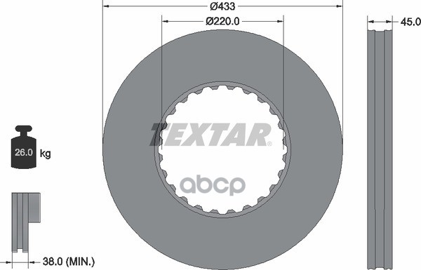 

93272000 диск тормозной Volvo Textar 93272000