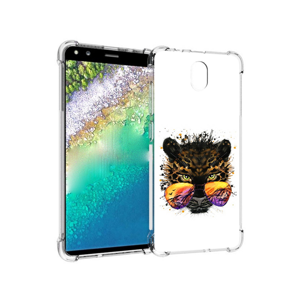 

Чехол MyPads Tocco для Nokia C01 Plus тропический леопард (PT161800.114.649), Прозрачный, Tocco