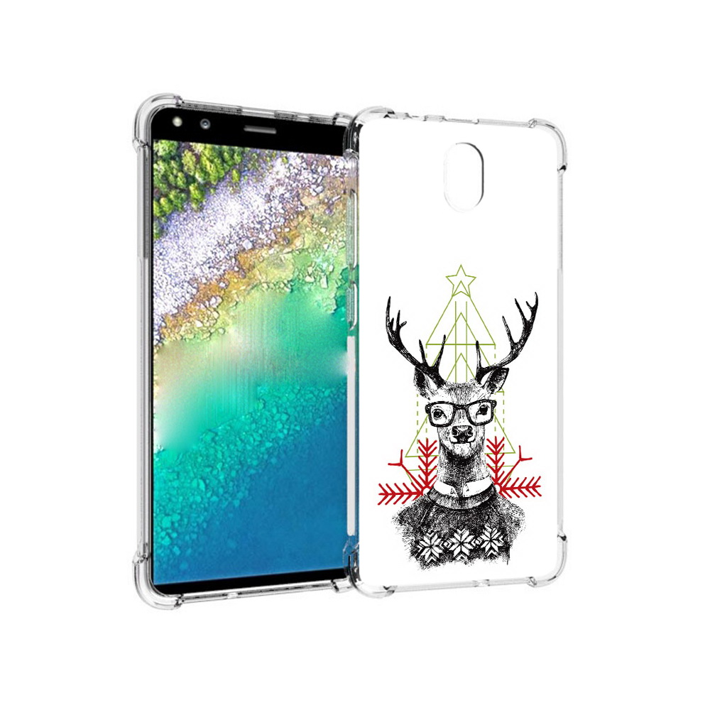 

Чехол MyPads Tocco для Nokia C01 Plus умный олень (PT161800.114.652), Прозрачный, Tocco