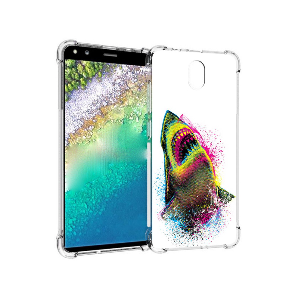 

Чехол MyPads Tocco для Nokia C01 Plus челюсти-2 (PT161800.114.674), Прозрачный, Tocco