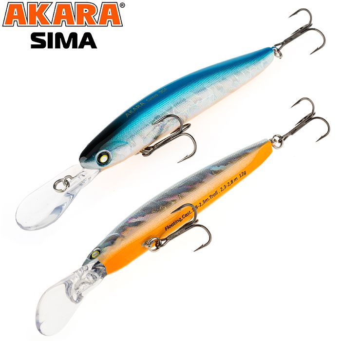 

Воблер Akara Sima 90F 12 гр 3/7 oz 3,5 in A82, Разноцветный, Sima