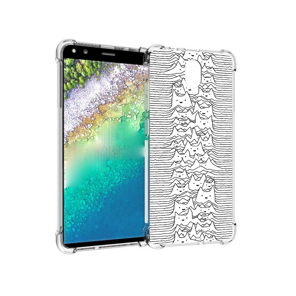 

Чехол MyPads Tocco для Nokia C01 Plus черно белые коты 3D (PT161800.114.682), Прозрачный, Tocco