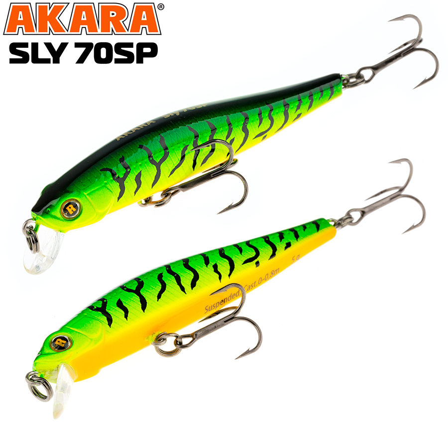 

Воблер Akara Sly 70SP 5 гр 3/17 oz 2,8 in A68, Разноцветный, Sly