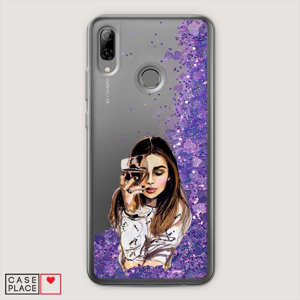 

Чехол Awog на Huawei P Smart 2019/Honor 10 Lite "Девушка с бокалом", Разноцветный, 67592-1