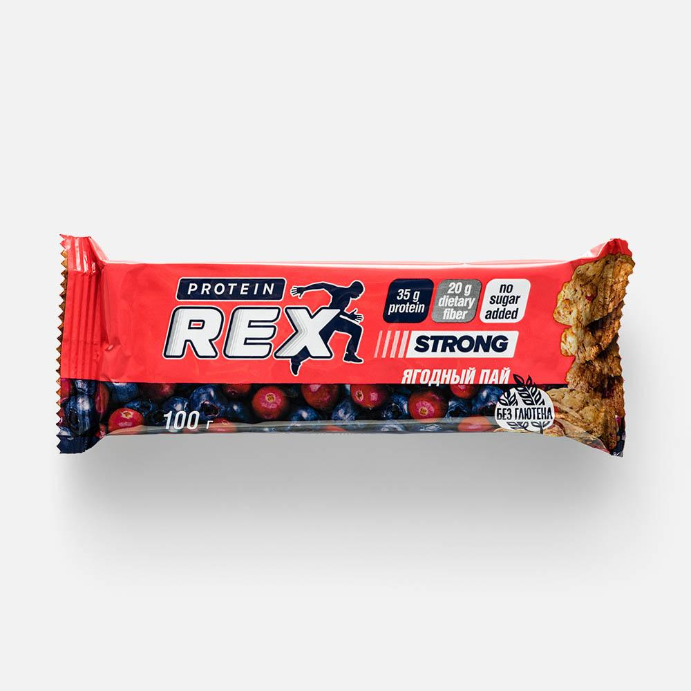 фото Протеиновый батончик proteinrex strong 100 г ягодный пай