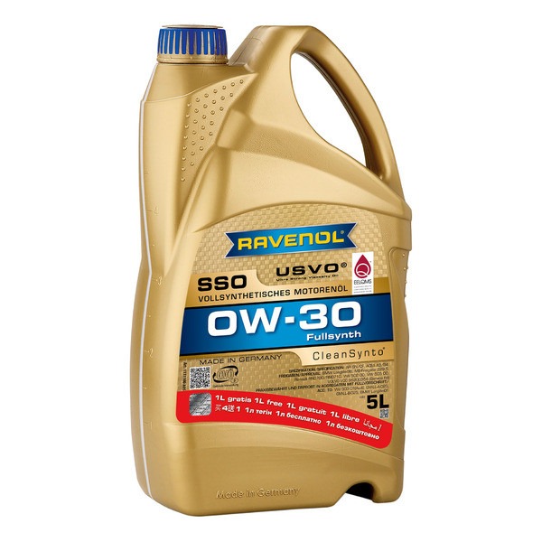 

Моторное масло Ravenol Sso Sae 0w30 5л