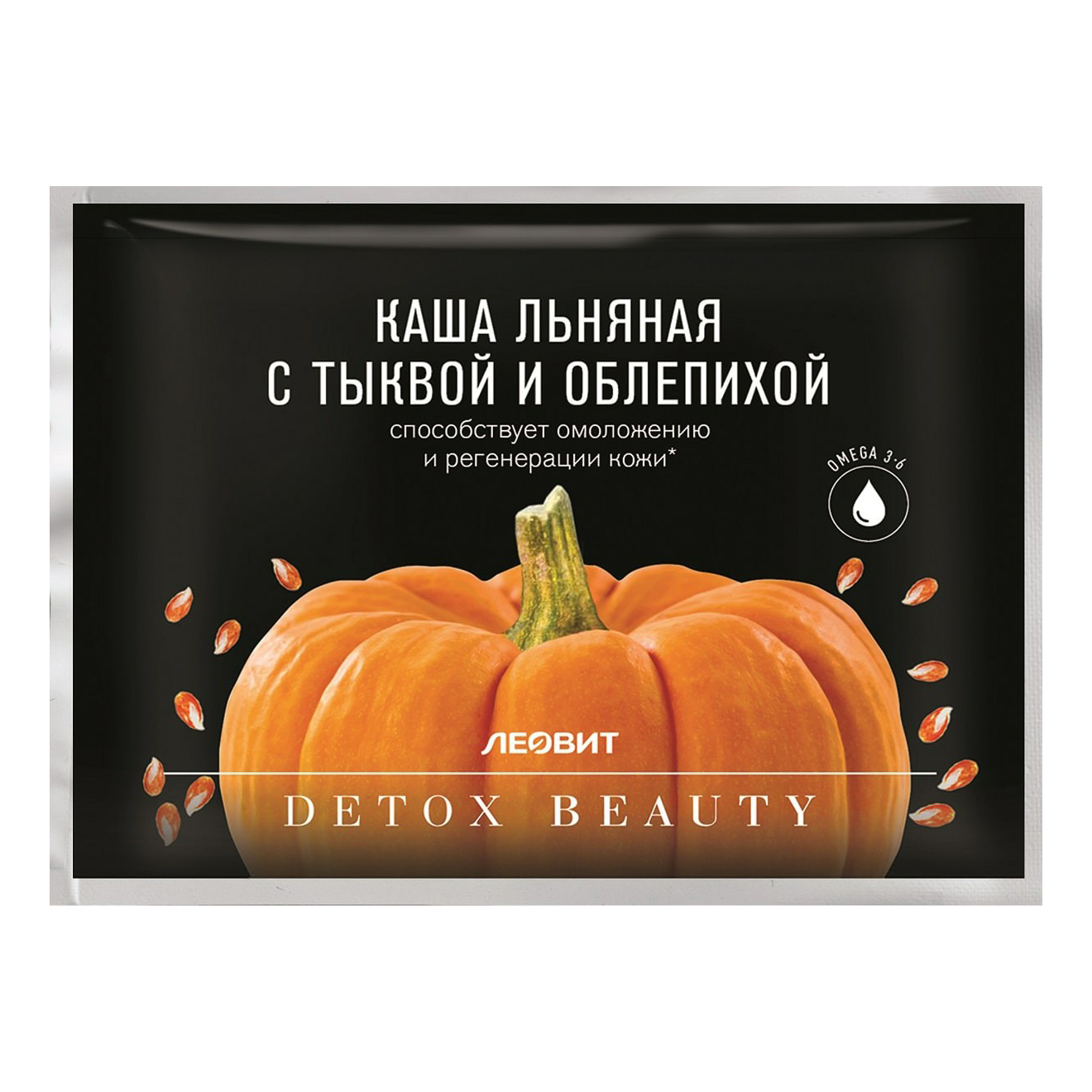 фото Каша леовит detox beauty льняная с тыквой и облепихой 25 г