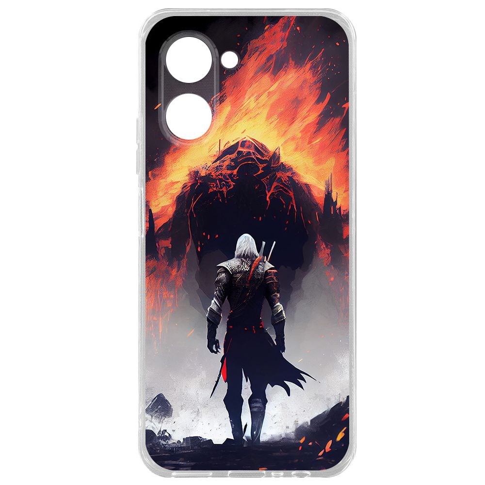 

Чехол-накладка Krutoff Clear Case Ведьмак. Геральт для Realme C33, Прозрачный