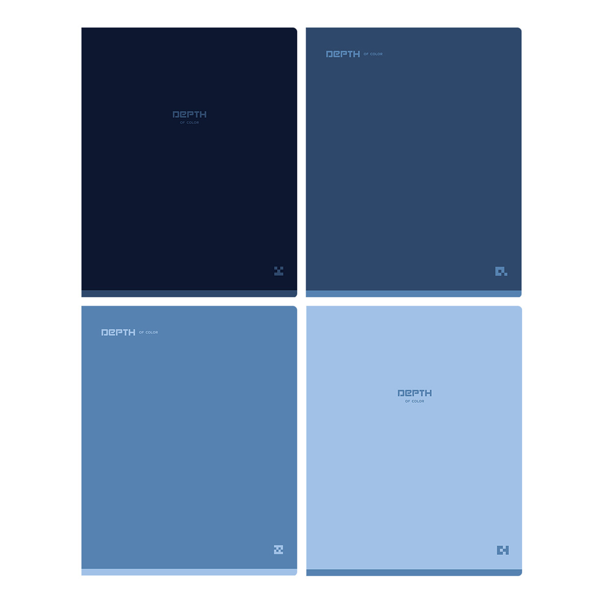 

Тетрадь 48л., А5, клетка BG "Monocolor. Blue", soft-touch ламинация, (4шт.)