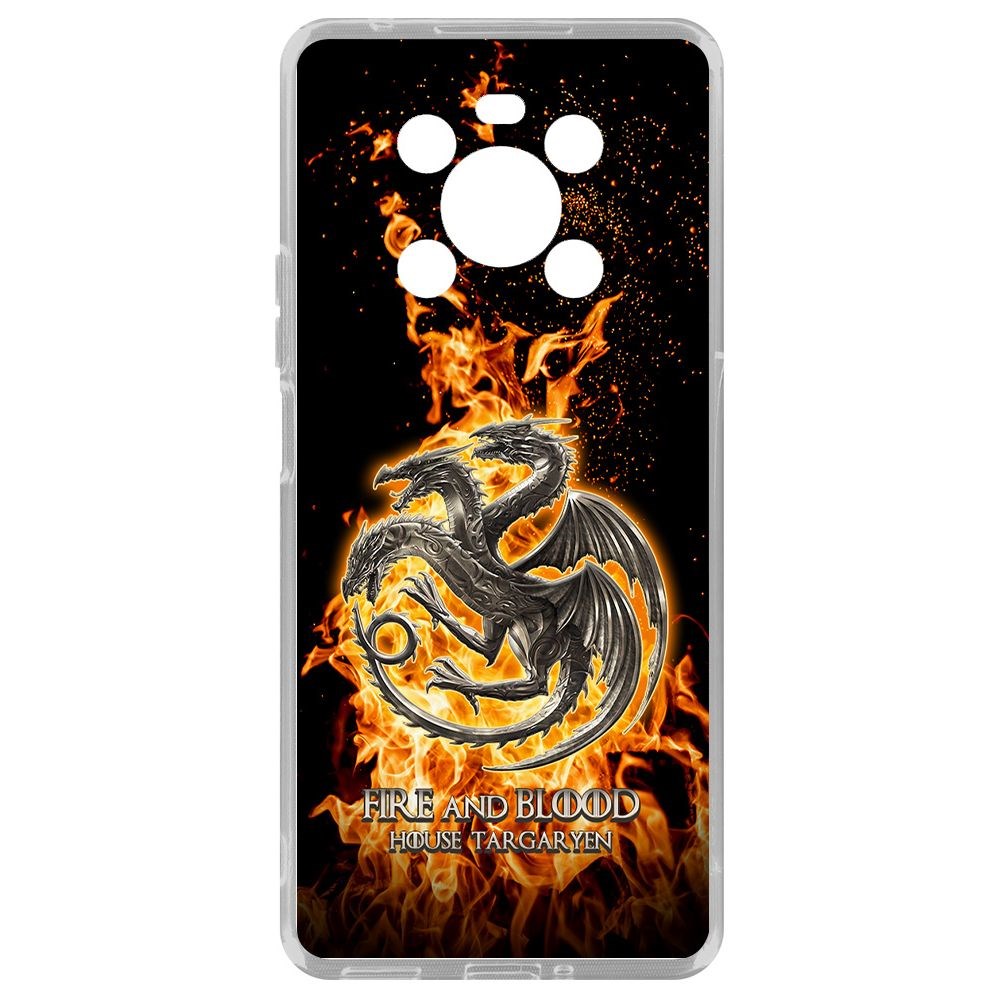 

Чехол-накладка Krutoff Clear Case Игра Престолов Дом Таргариен для Honor X9, Прозрачный