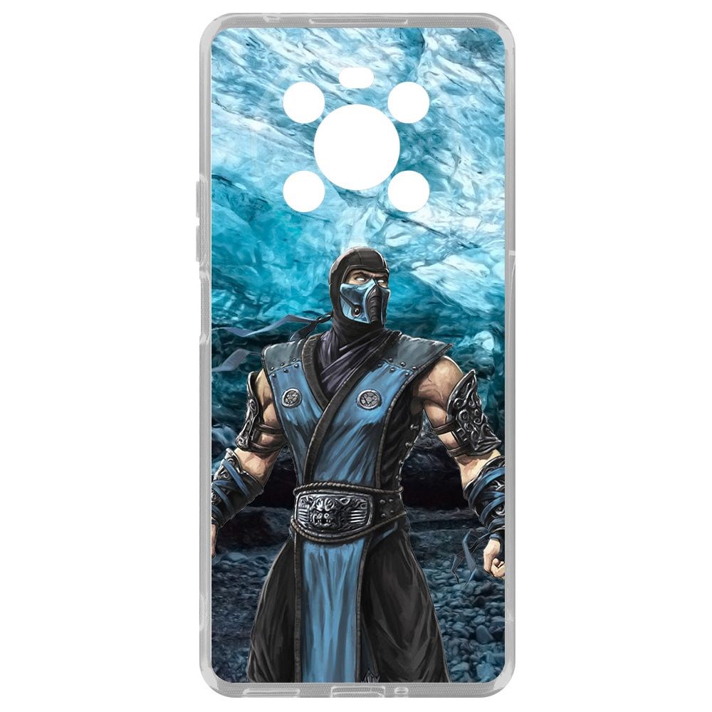 

Чехол-накладка Krutoff Clear Case Мортал Комбат. Саб Зиро для Honor X9, Прозрачный