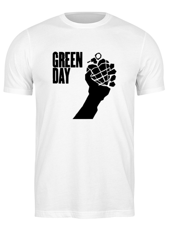 

Футболка мужская Printio Green day белая 3XL, Белый, Green day