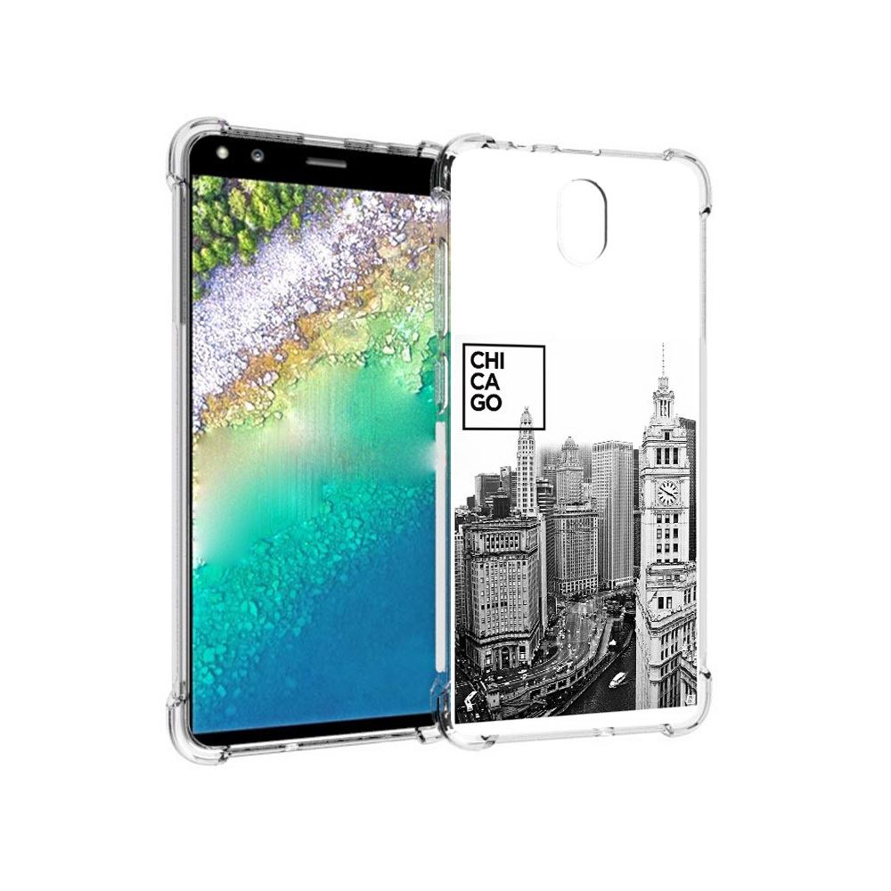 

Чехол MyPads Tocco для Nokia C01 Plus черно белый чикаго (PT161800.114.689), Прозрачный, Tocco