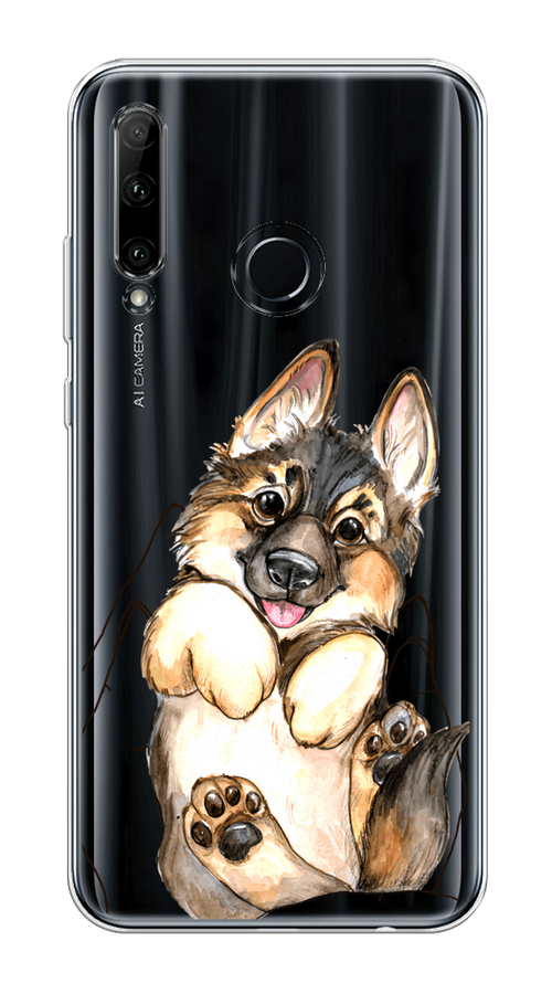 

Чехол на Honor 10i/20 Lite 2019/20e "Овчарка в ладошках", Серый;бежевый;белый, 68950-1