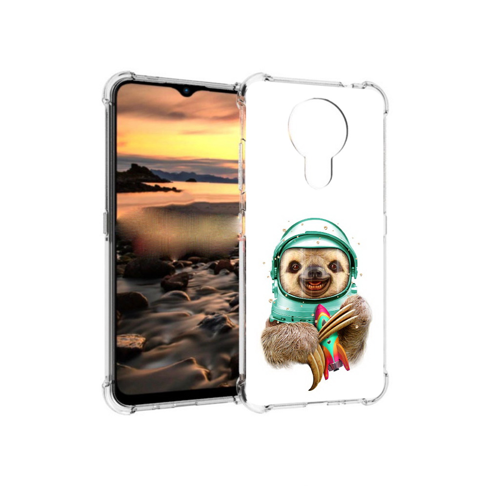 

Чехол MyPads Tocco для Nokia 1.4 Ленивец астронавт (PT159954.115.104), Прозрачный, Tocco