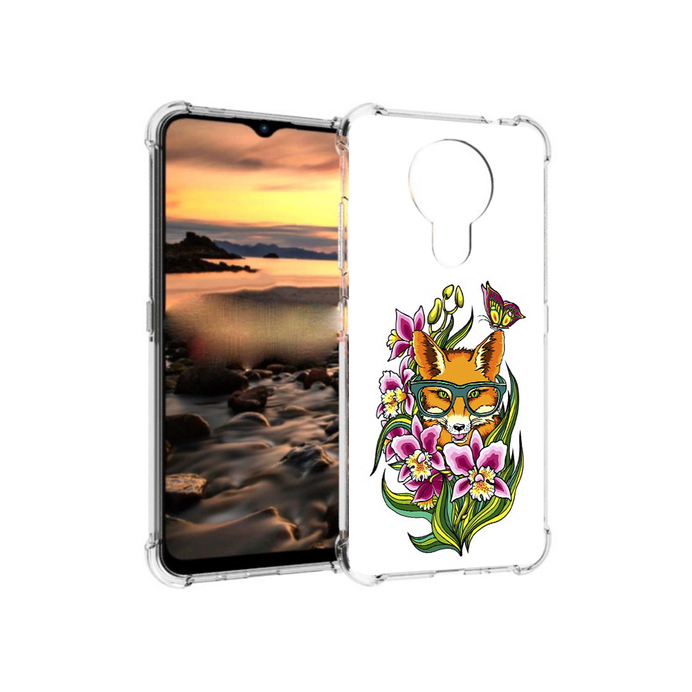 

Чехол MyPads Tocco для Nokia 1.4 Лиса в цветах (PT159954.115.108), Прозрачный, Tocco