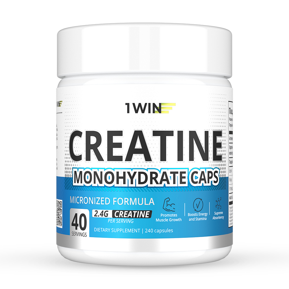 Креатин моногидрат в капсулах Creatine Monohydrate 1WIN, 240 капсул