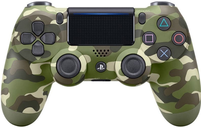 фото Геймпад беспроводной dualshock 4 wireless controller (v2) (зеленый камуфляж) (ps4) (oem) sony