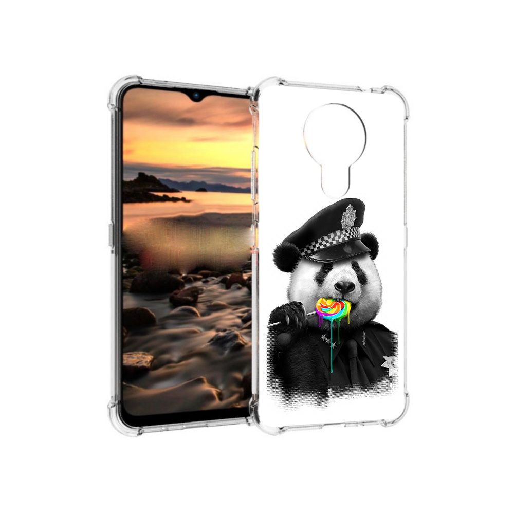 

Чехол MyPads Tocco для Nokia 1.4 Панда полиция (PT159954.115.130), Прозрачный, Tocco