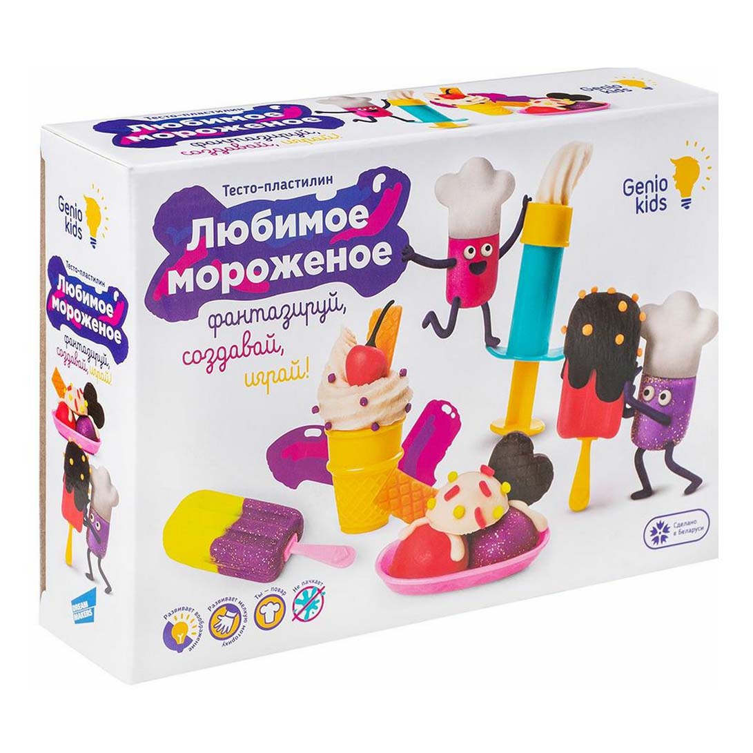

Набор для лепки Genio Kids Любимое мороженое 6 цветов, Разноцветный