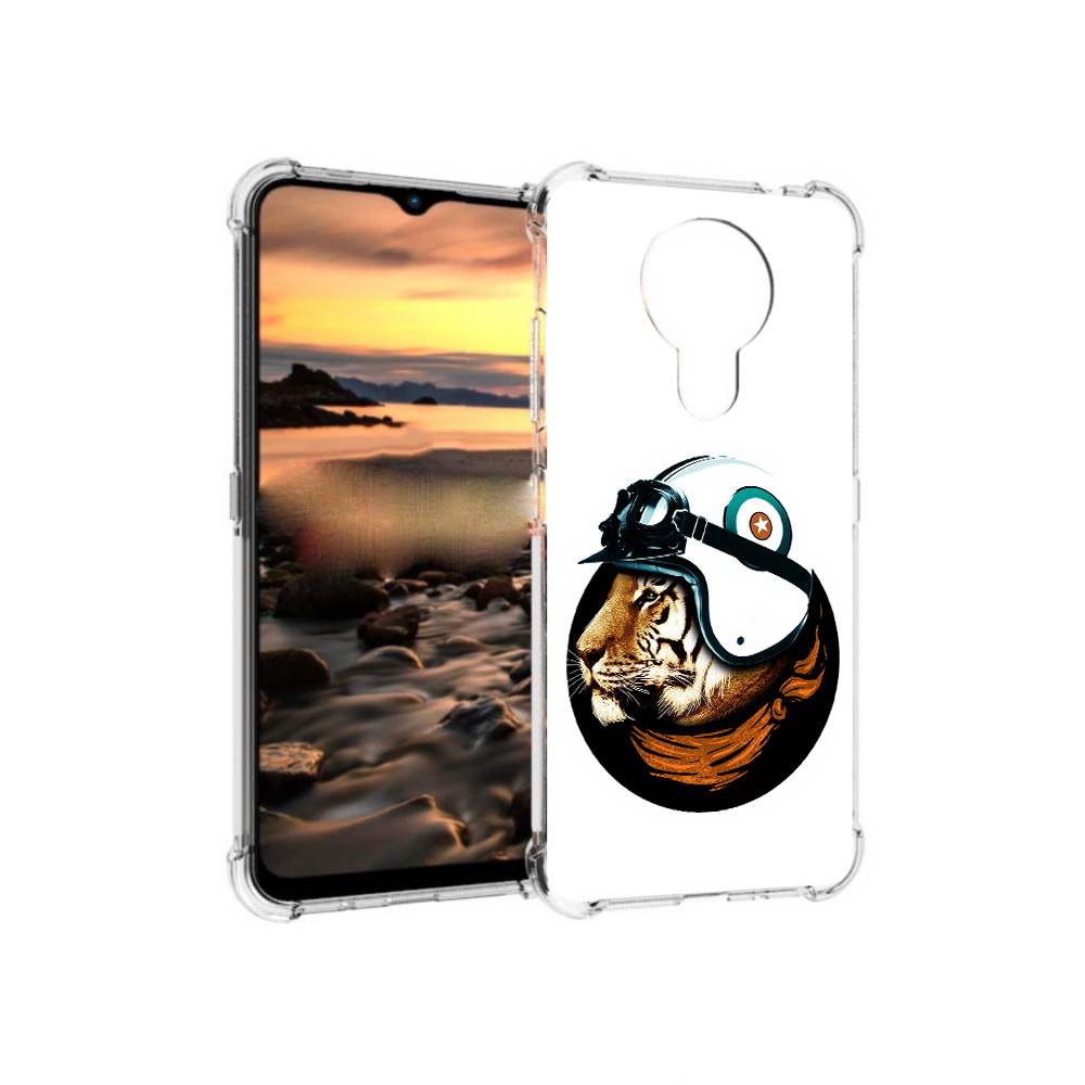 

Чехол MyPads Tocco для Nokia 1.4 Тигр в шлеме (PT159954.115.171), Прозрачный, Tocco