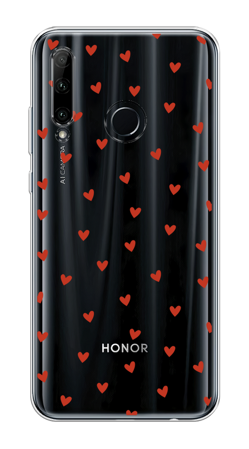 

Чехол на Honor 10i/20 Lite 2019/20e "Red hearts", Красный;прозрачный, 68950-1