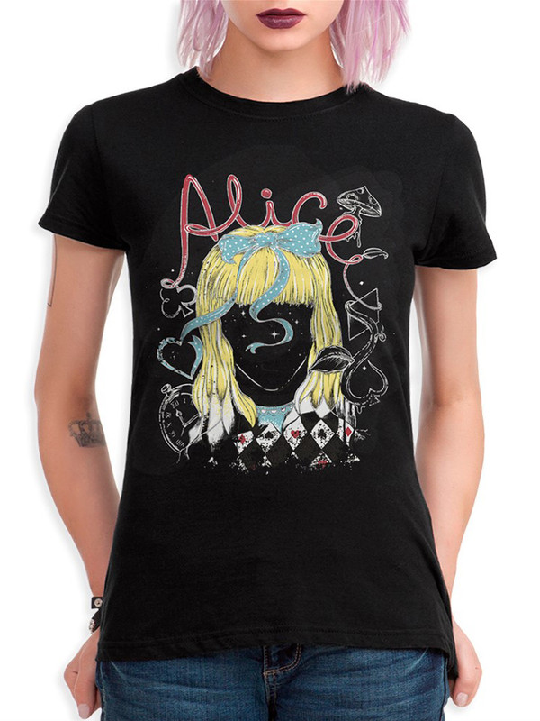 

Футболка женская DreamShirts Studio Алиса в Стране Чудес / Сказка черная M, Черный, Алиса в Стране Чудес / Сказка