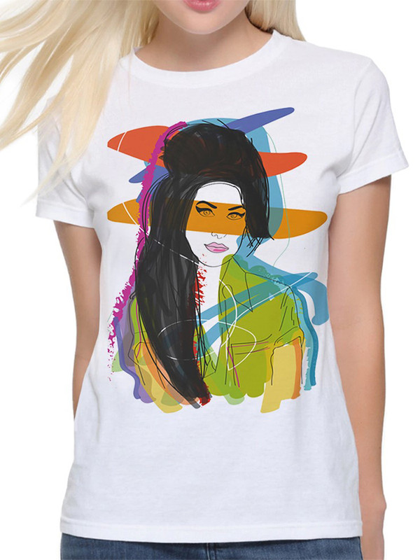 

Футболка женская DreamShirts Studio Эми Уайнхаус / Amy Winehouse белая L, Белый, Эми Уайнхаус / Amy Winehouse