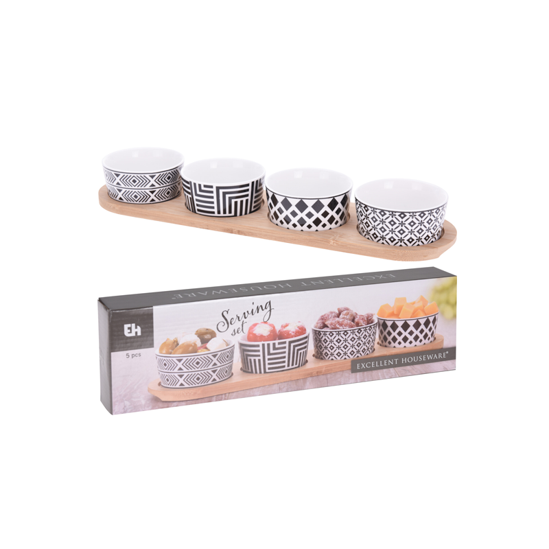 фото Набор для закусок: миски + подставка home collection patio collection serving set 8,5х4 см