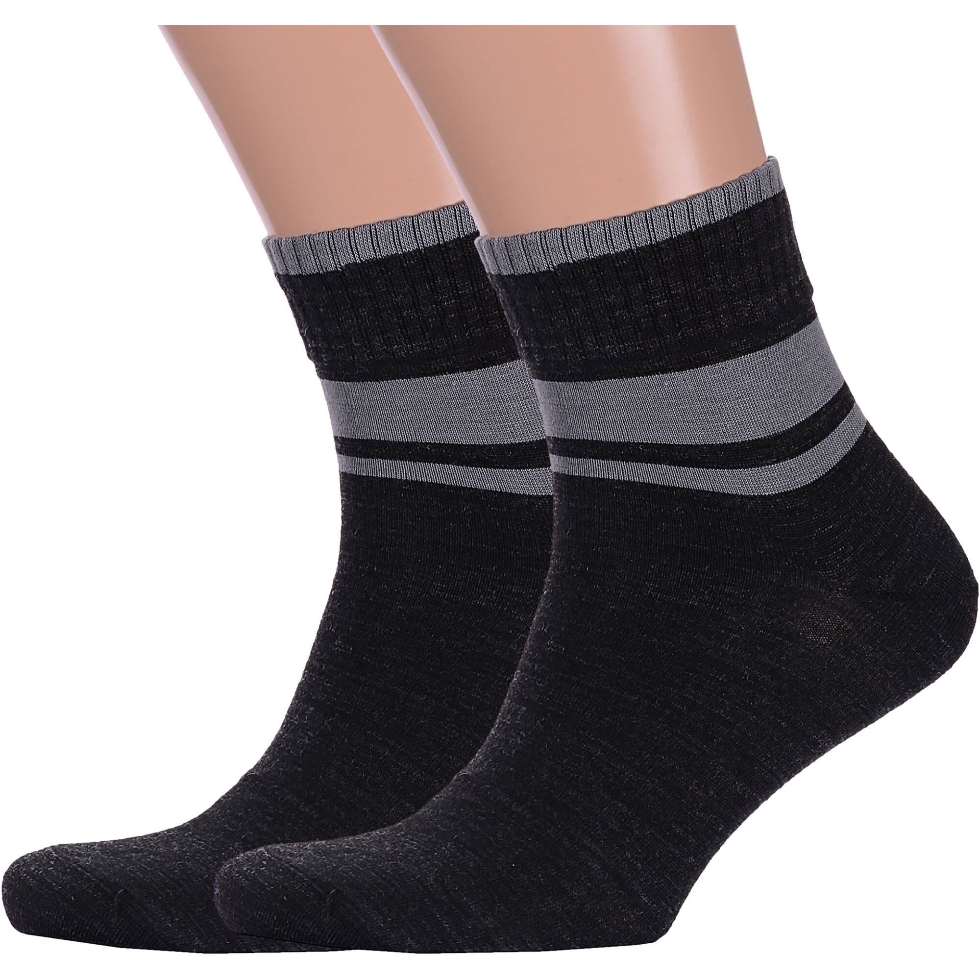 Комплект носков мужских LorenzLine 2-В22 серых 25, 2 пары